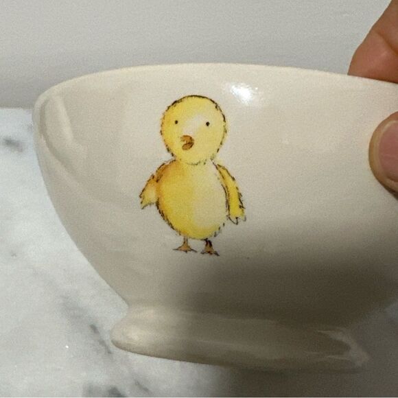 Charming Cream Bowl with Chick Design Rae Dunn chirp VTG - Picture 6 of 12